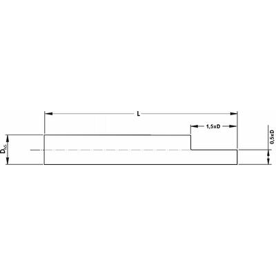 12 x 75 mm gravírtüske előgyártmány,<br>18mm hosszon felezett,<br>h5 köszörüléssel